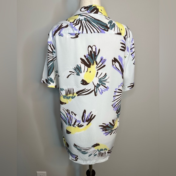 Sz S Denim & Flower Ricky Singh The Good Life button front shirt parrot - Picture 3 of 5